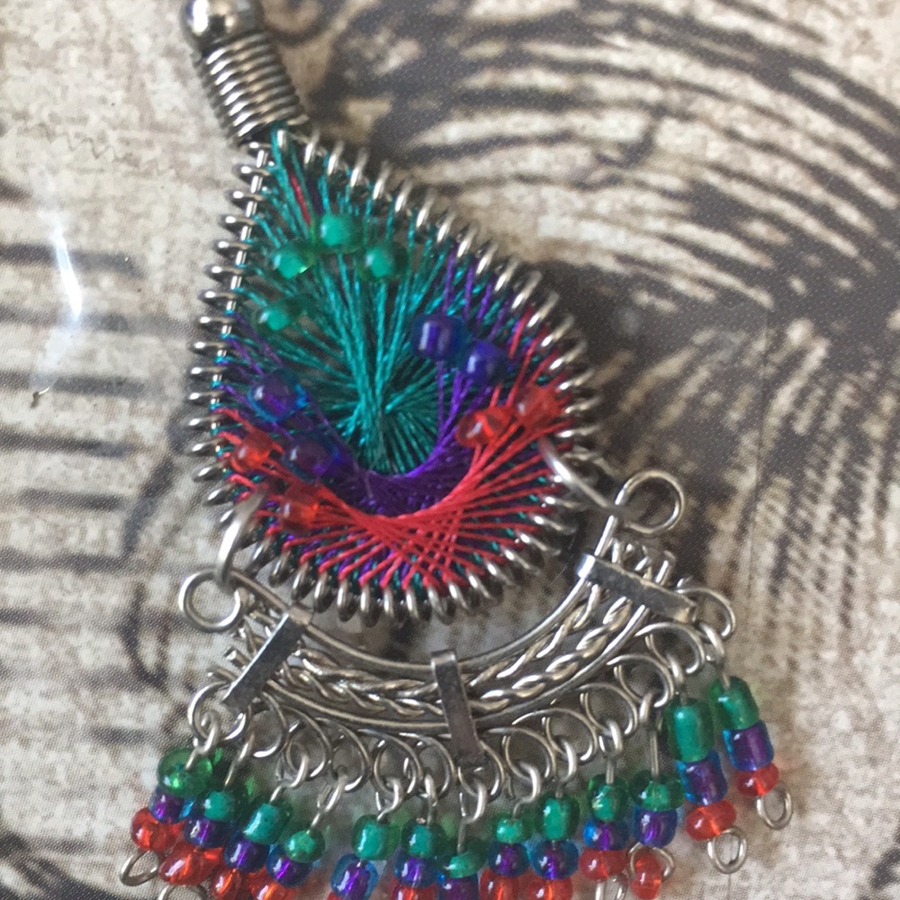 Hand Wrapped & Beaded Earrings - Picture 6 of 8